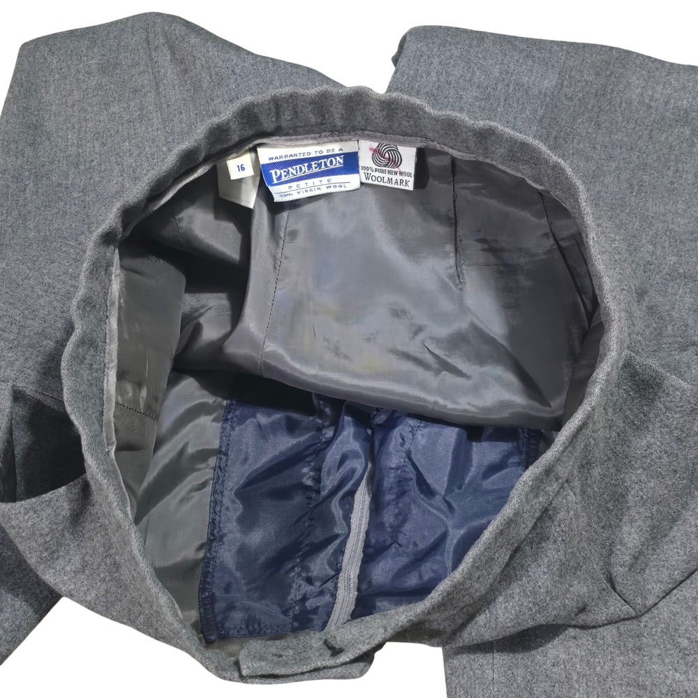 Vtg Pendleton Straight Leg Lined Pants Womens 100… - image 7